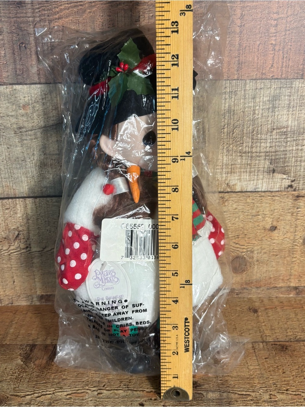 Precious Moments IT’S SNOW FUN WITHOUT YOU Brunette Doll 13” 2001 SEALED! - Picture 8 of 8